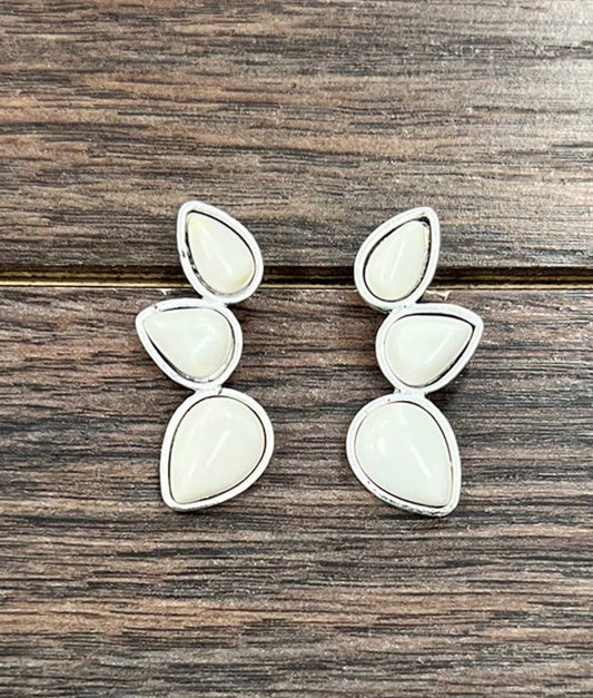 White Turquoise Earrings